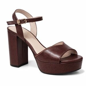 Leather Platform High Heel Pumps Ankle Strap 11cm 10501 Felipe Rivera